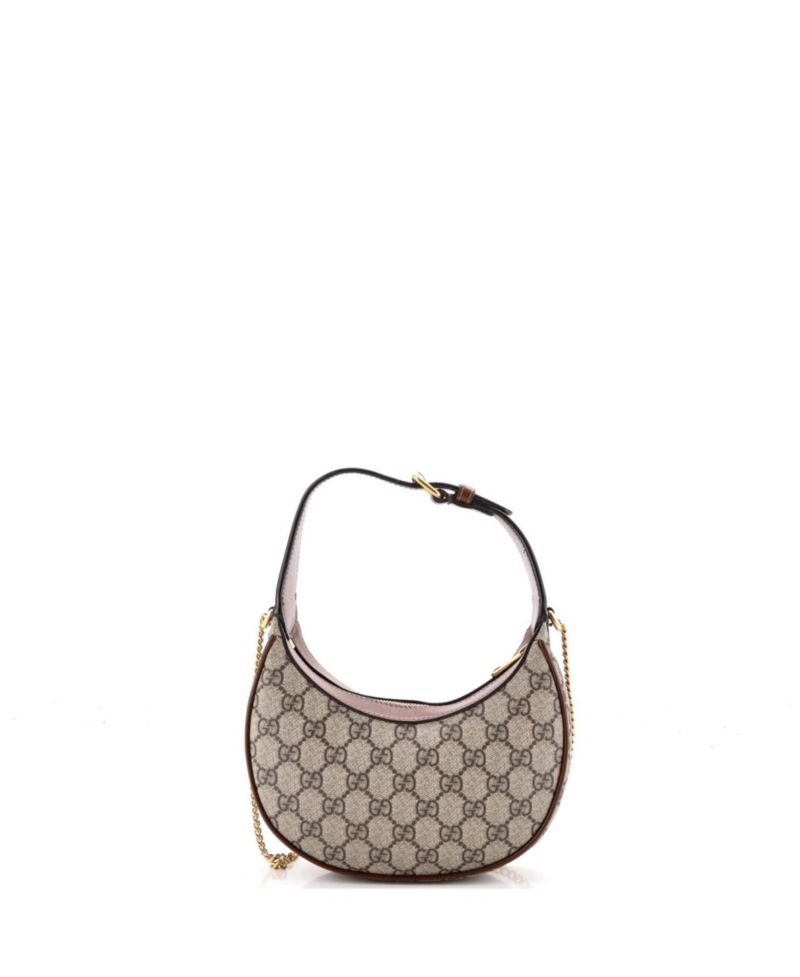 Mini Interlocking G Patch Half Moon Hobo GG Coated Canvas