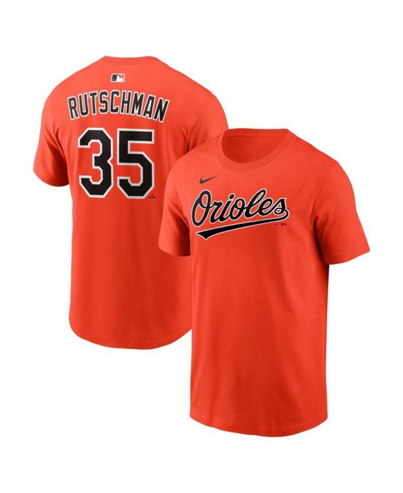 Men's Adley Rutschman Orange Baltimore Orioles Name & Number T-Shirt