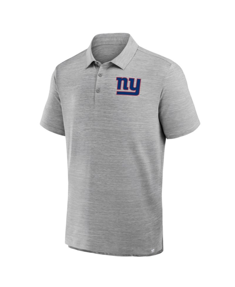 Men's Heather Gray New York Giants Clutch Polo Shirt