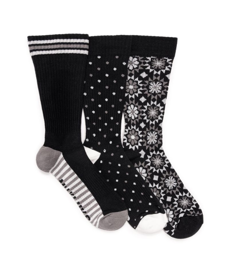 Women's 3 Pack Cotton Compression Crew Socks
