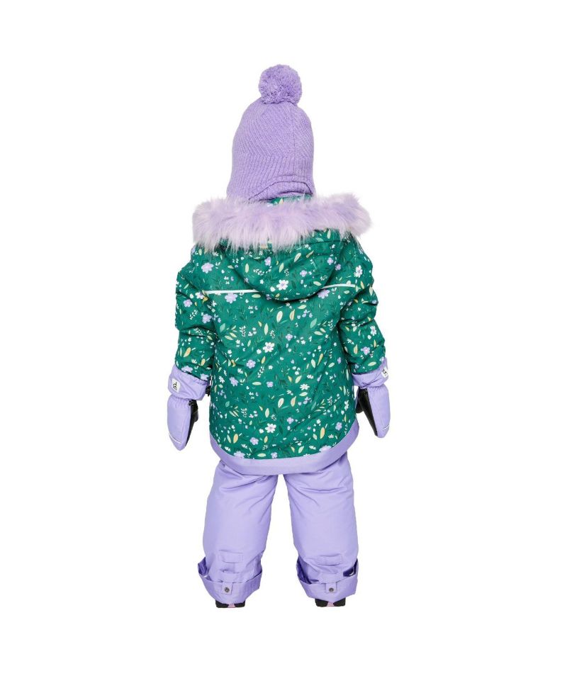 Little and Big Girl 6-16 Two Piece Play Snowsuit Mini Flower Print