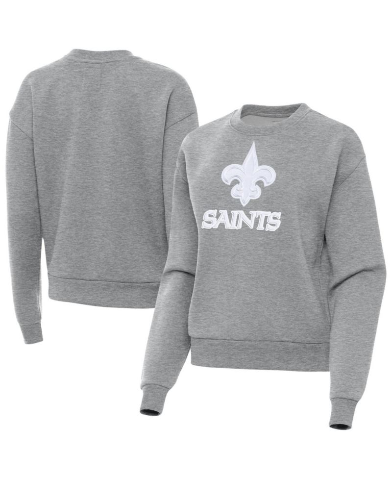 Women's New Orleans Saints Victory Dropped-Shoulder Embroidered Pullover Sweatshirt