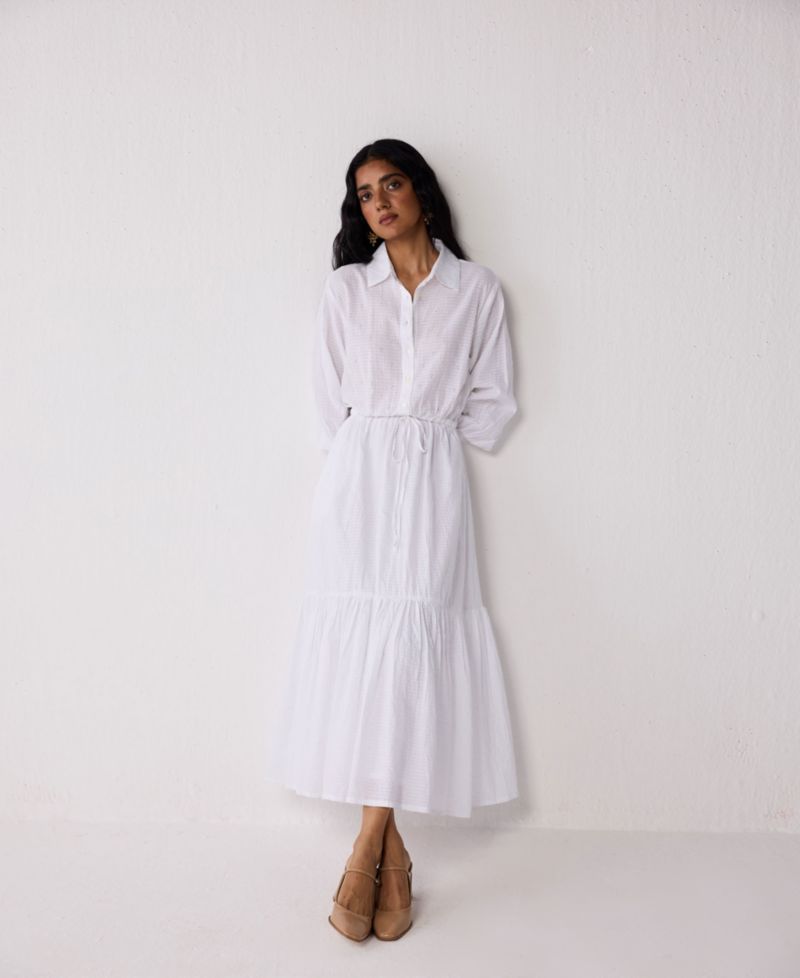 Women's Embroidered Flowy Tiered Maxi Dress
