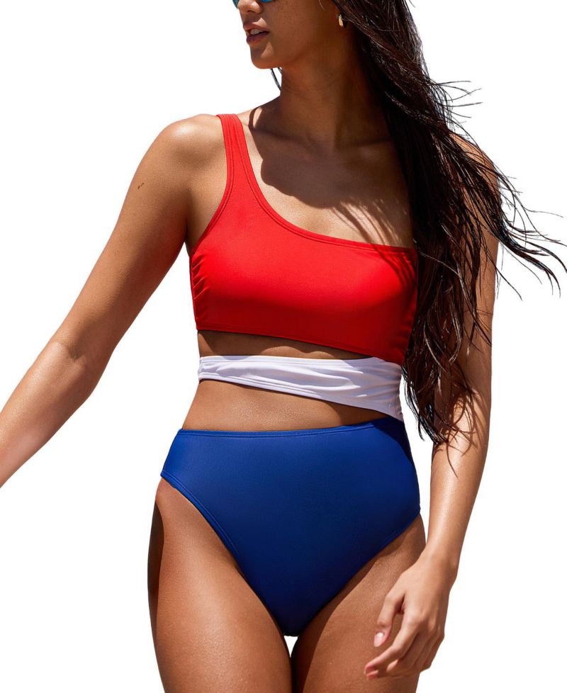 Women's July Mood Colorblock Americana One-Piece Swimsuit