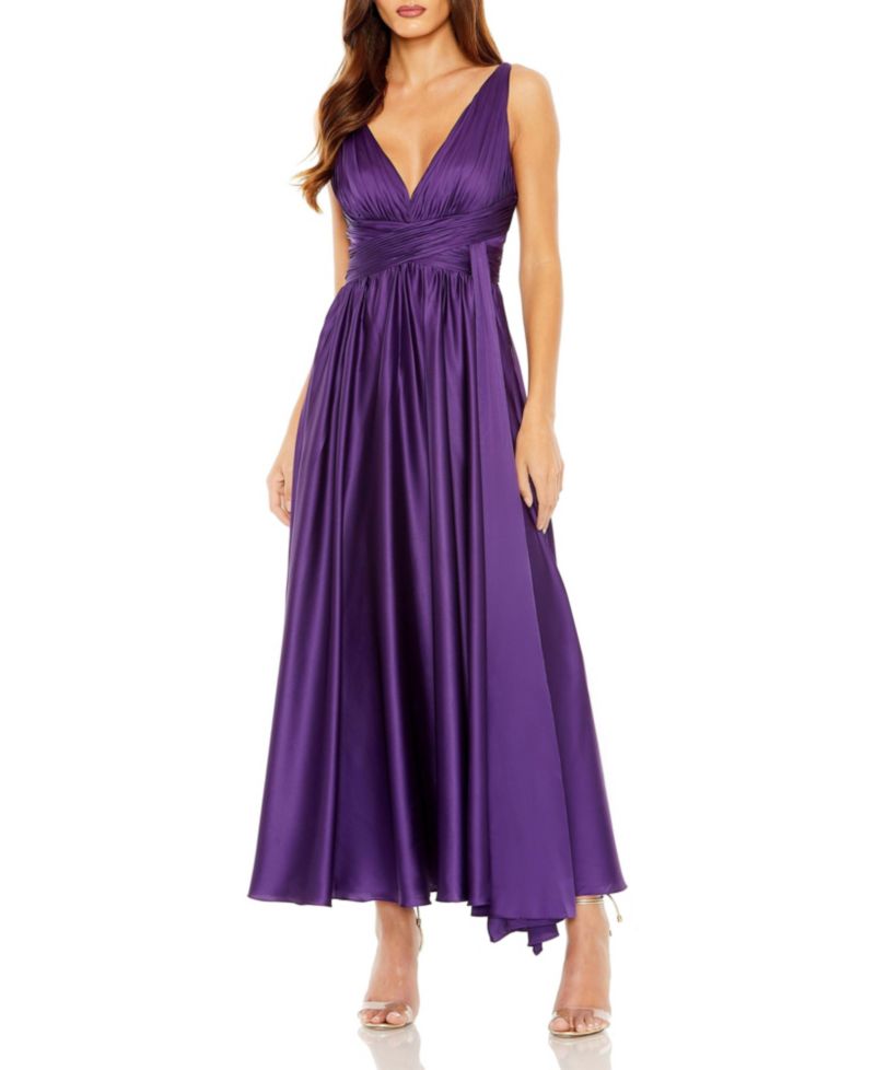 Women's Ruched Top Halter Gown