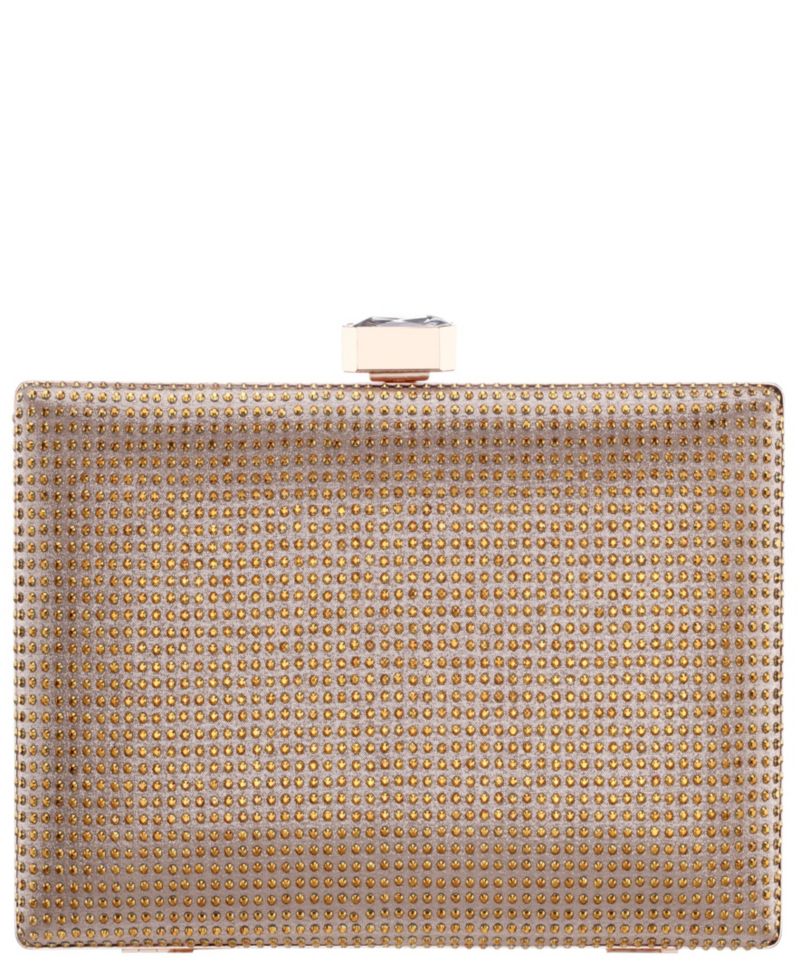 Crystal Minaudiere Lift Lock Clutch