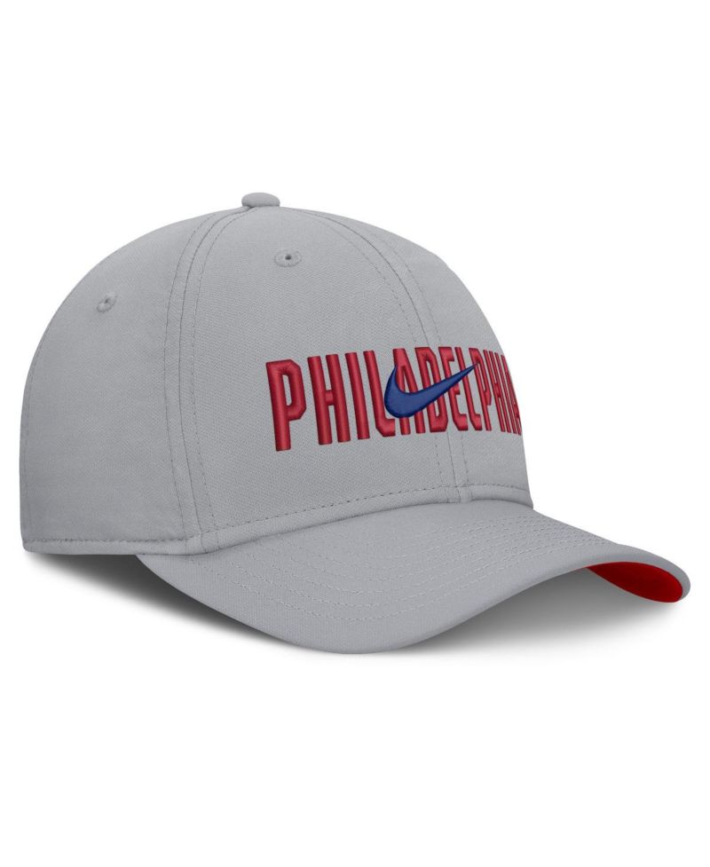 Men's Gray Philadelphia Phillies Primetime Rise Dri-FIT Flex Hat