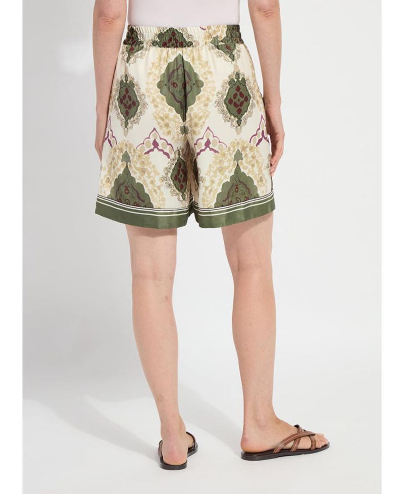 Women's Adhara Satin Mid-Rise Wide-Leg Boxer Shorts, 7" Inseam