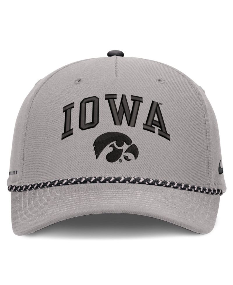 Men's and Women's Gray Iowa Hawkeyes Primetime Rise Rope Adjustable Hat