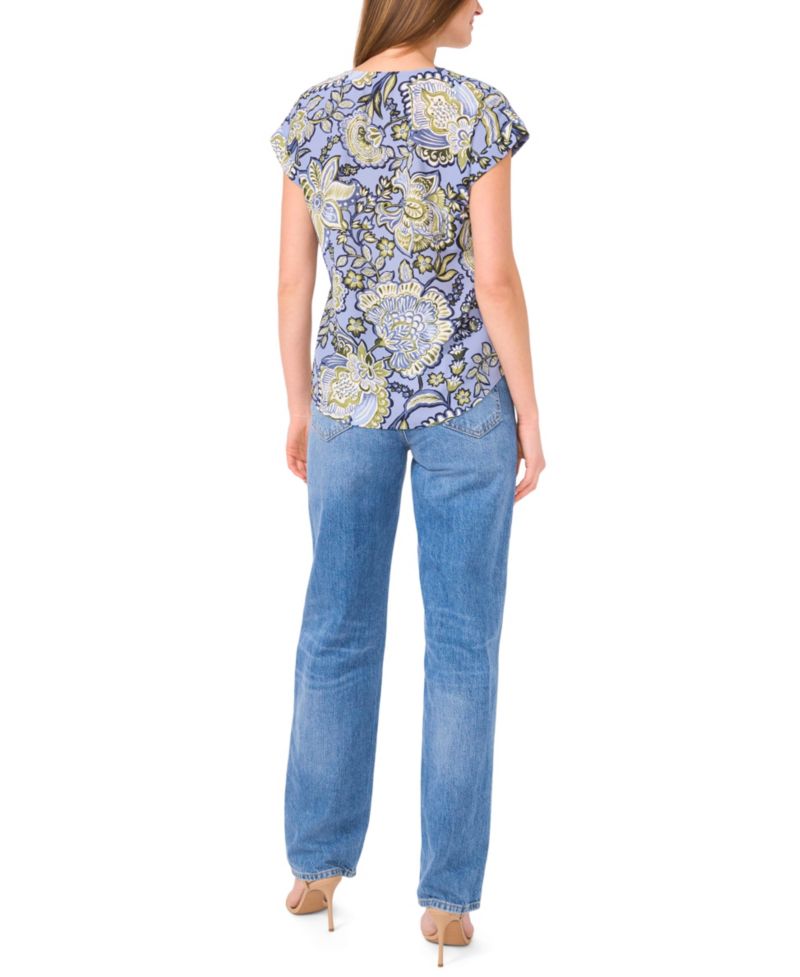 Women's V-Neck Drop Shoulder Top