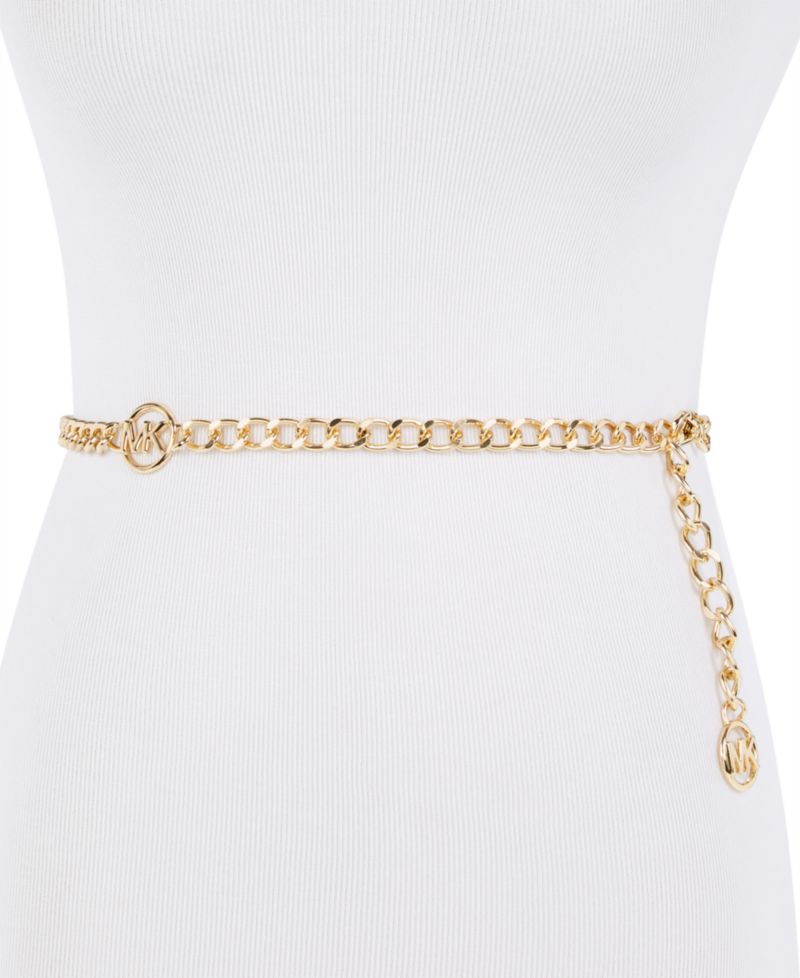 Women's MK Logo Metal Chain Belt
