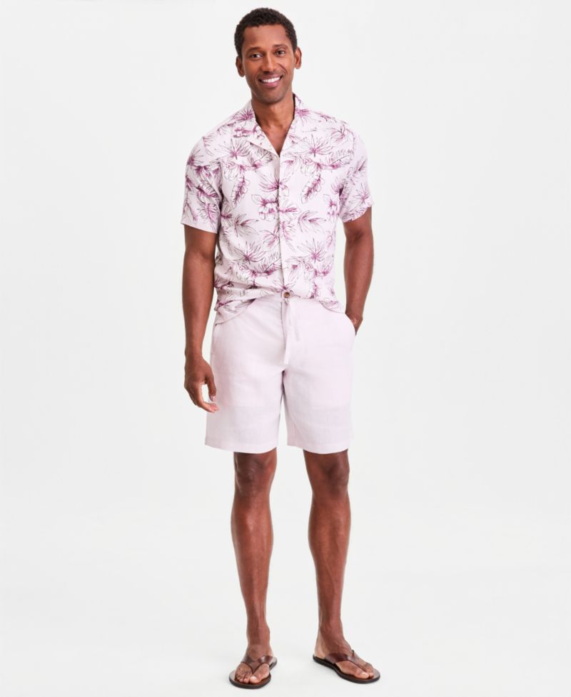 Men's 100% Linen Drawstring Shorts
