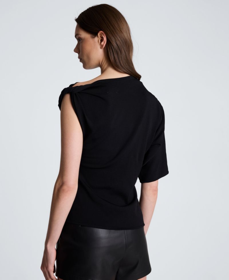 Women's Asymmetrical Draped Knit Sweater