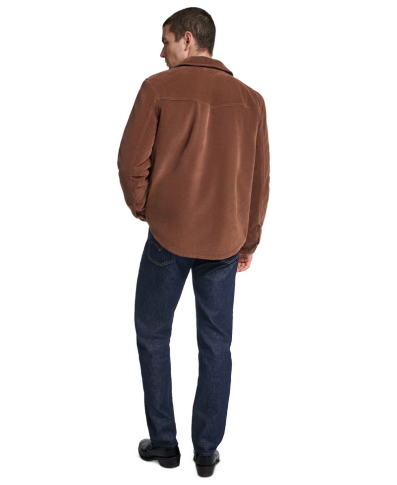 Men's Faux Suede Western Shirt Jacket