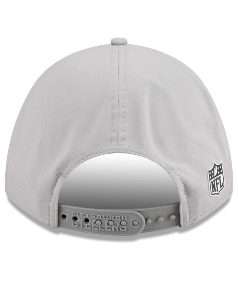 Men's Gray Pittsburgh Steelers 2025 Sideline M-Crown 9FORTY Adjustable Hat