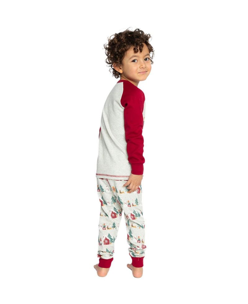 Little and Big 6-12 Unisex Cotton Two Piece Christmas Pajama Set Christmas Print