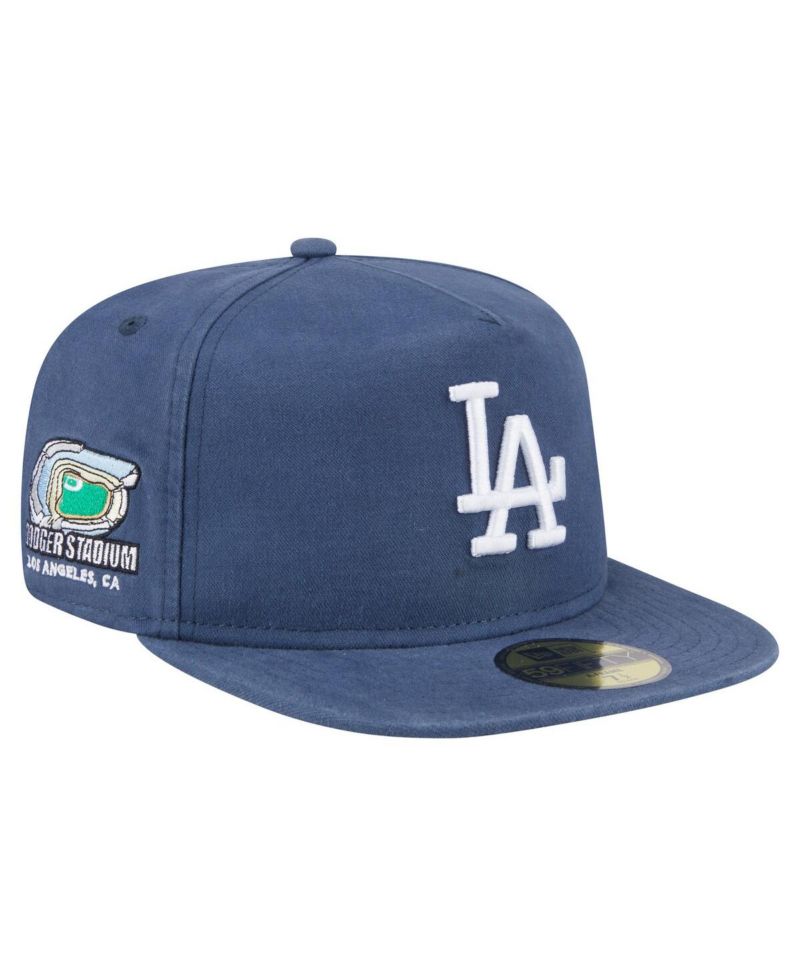 Men's Blue Los Angeles Dodgers Championship Side Flag A-Frame 59FIFTY Fitted Hat