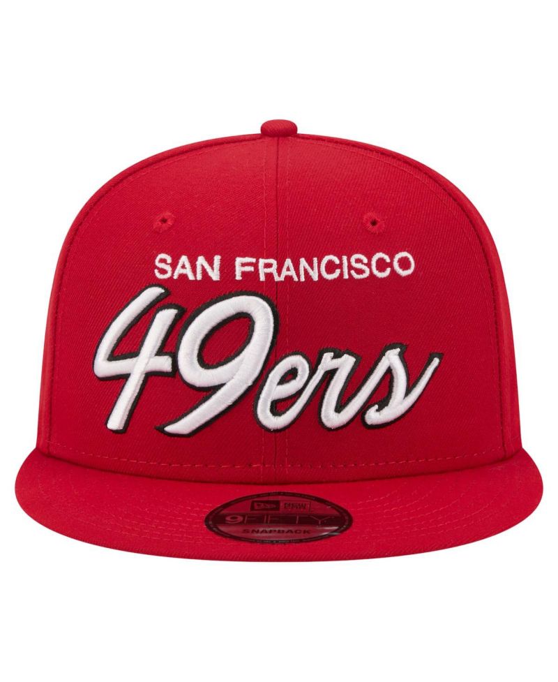 Men's Scarlet San Francisco 49ers Core Team Script 9FIFTY Snapback Hat
