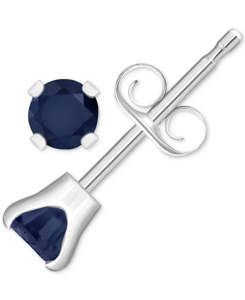 Aquamarine (1/5 ct. t.w.) Solitaire Stud Earrings in 14k Gold (Also in Sapphire, Emerald & Ruby)