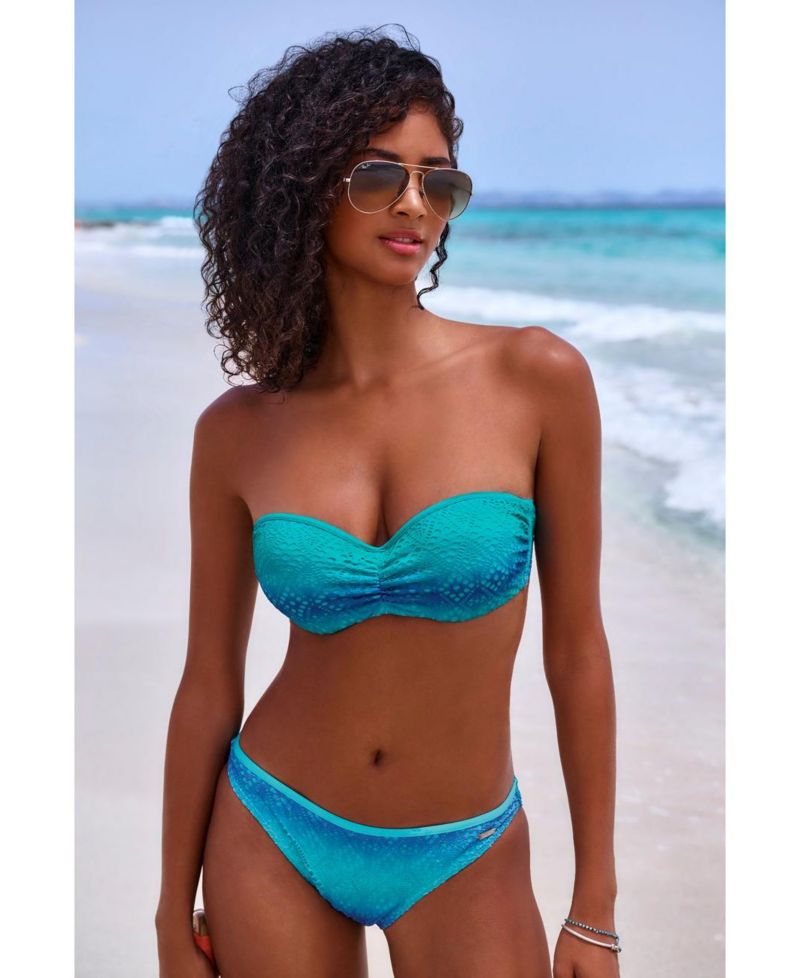 Women's Ombre Print Everyday Comfort Underwire Bikini Top