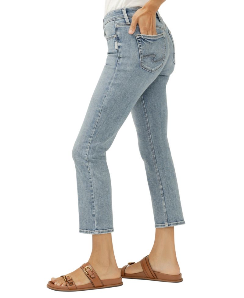 Women's Suki Mid-Rise Cropped Straight-Leg Jeans
