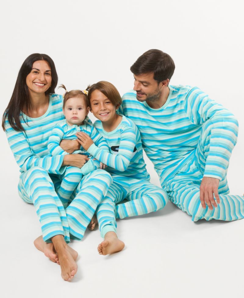 Women's Matching Family Two-Piece Cotton Long Sleeve Loose Fit Pajamas