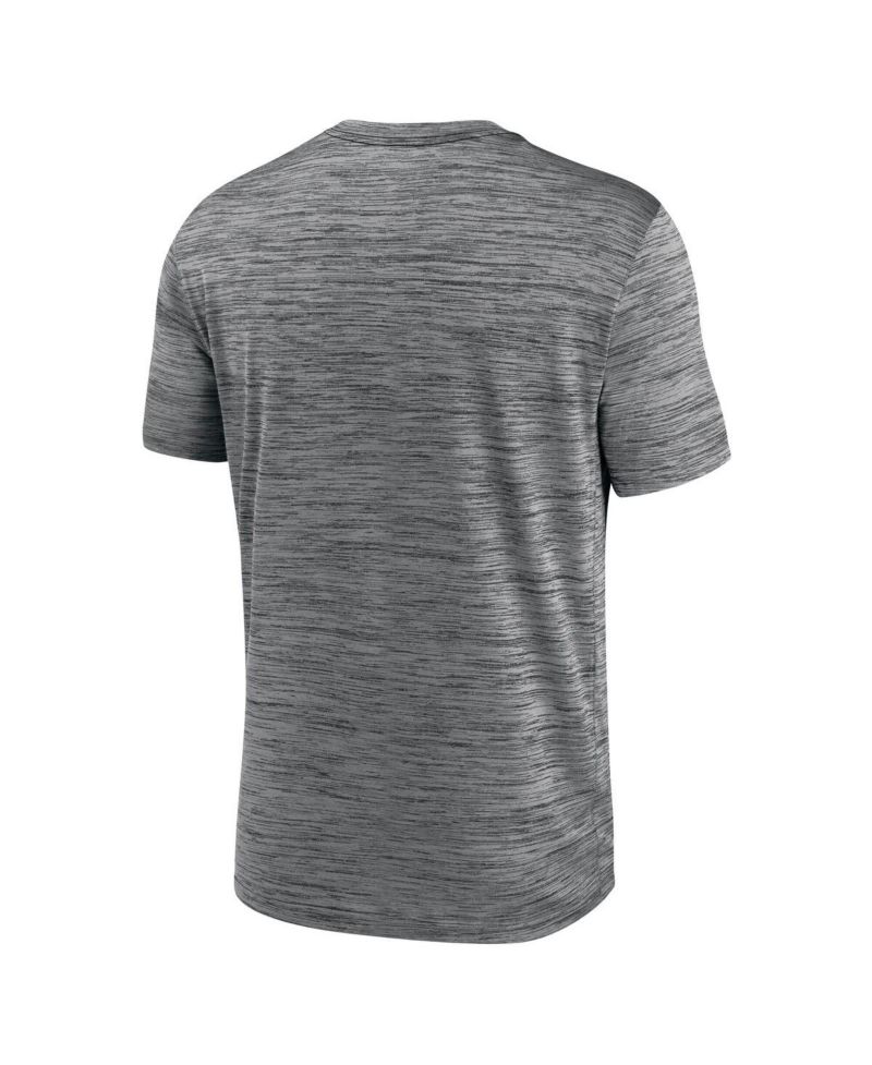 Men's Anthracite Texas Longhorns Campus Center Stack Velocity Performance T-Shirt