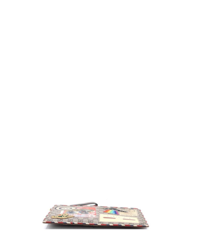 Courrier Pouch GG Coated Canvas with Applique
