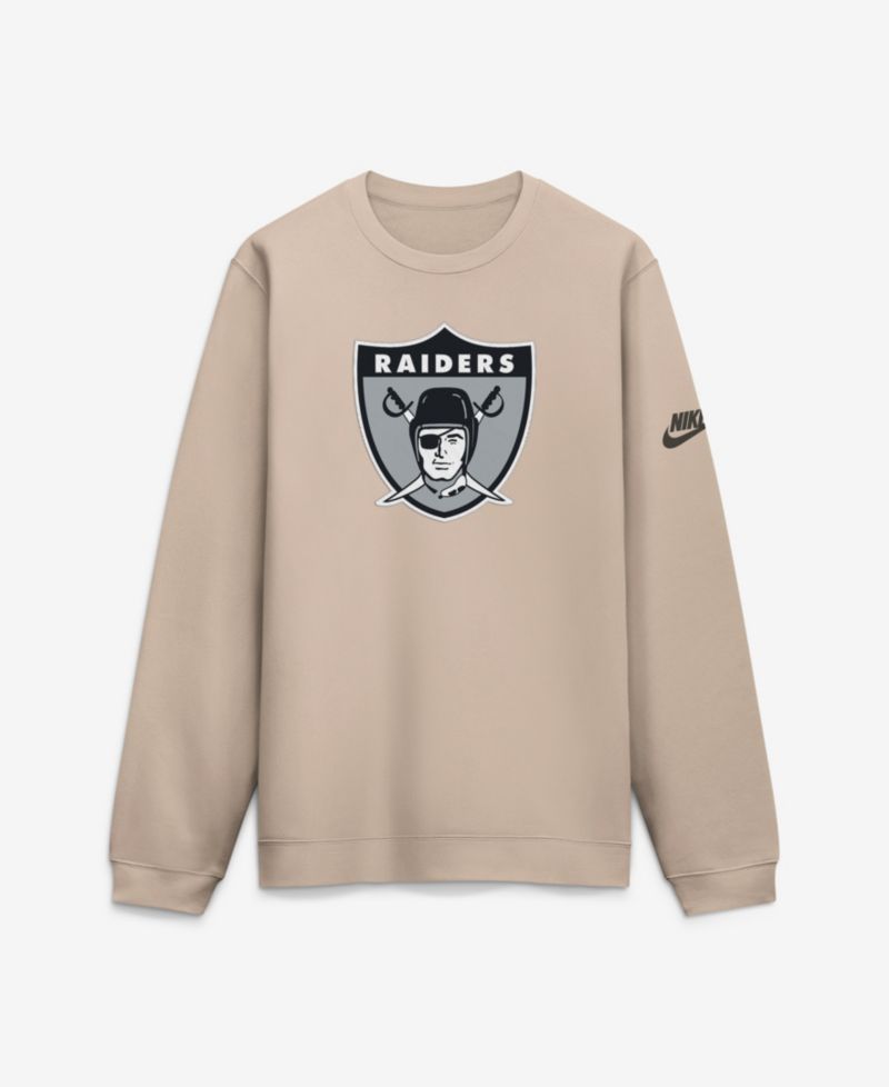 Men's Sand Las Vegas Raiders I-Formation Rewind Club Crew Sweatshirt