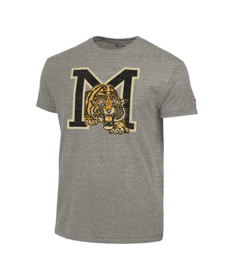 Men's Charcoal Missouri Tigers Triumph Tri-Blend T-Shirt