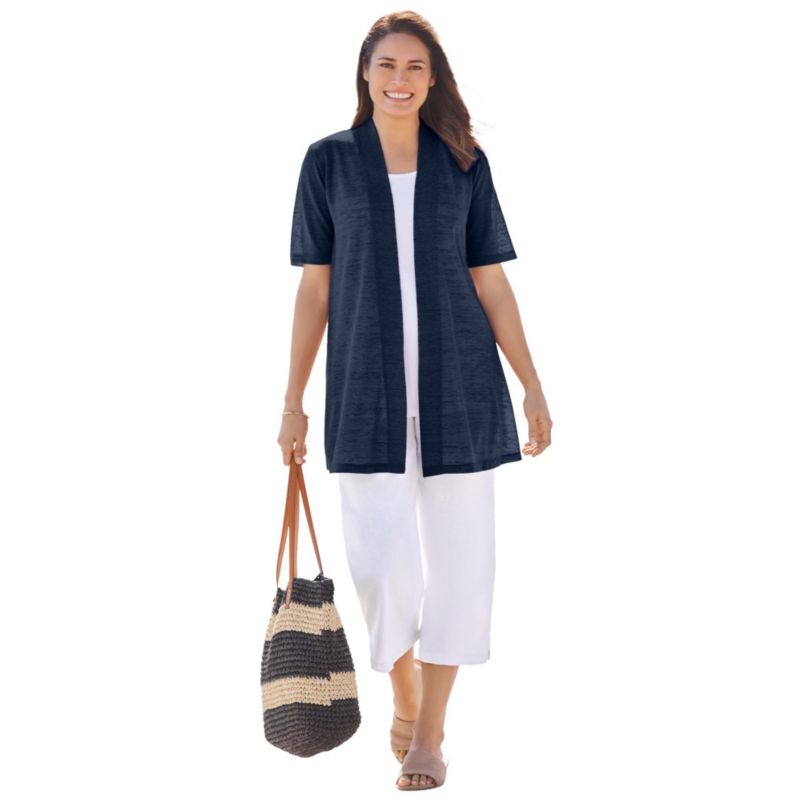 Women's Within Lightweight Open Front Cardigan Sweater
