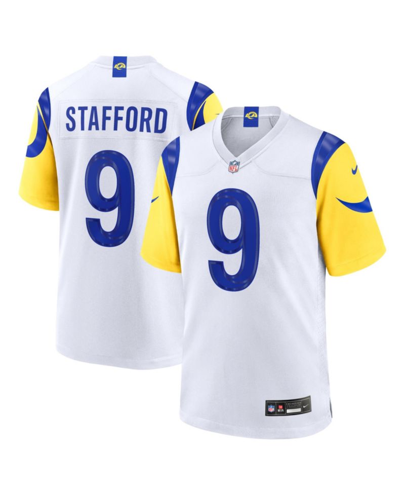 Men's Matthew Stafford White Los Angeles Rams White Game Player Jersey
