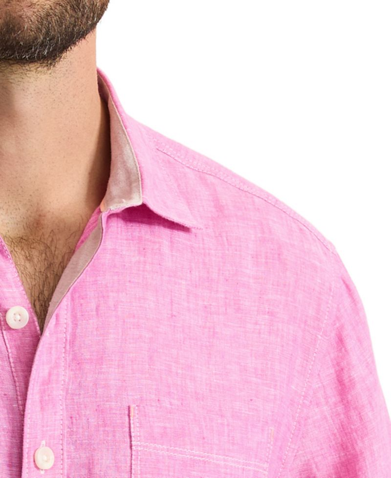 Men's 100% Linen Paradise Breezer Long-Sleeve Shirt