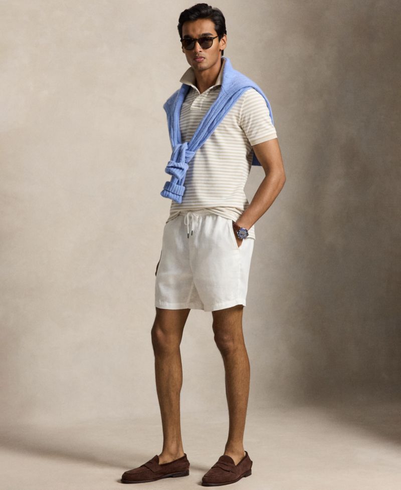 Men's Classic-Fit Striped Mesh Polo Shirt