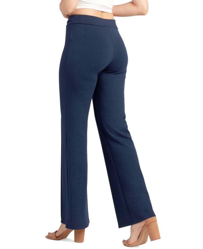 Juniors' Solid Pull-On Belted Pants