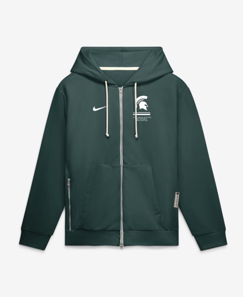 Men's Green Michigan State Spartans 2026 Sideline Standard Issue Dri-FIT Full-Zip Hoodie