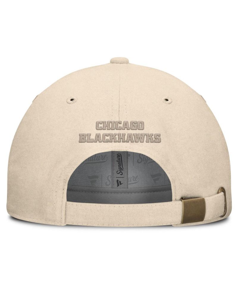 Men's Tan Chicago Blackhawks Front Office Canvas Adjustable Hat