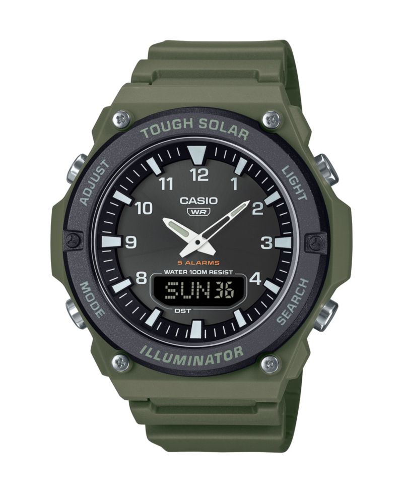 Men's Analog Green Resin Watch, 52.5mm