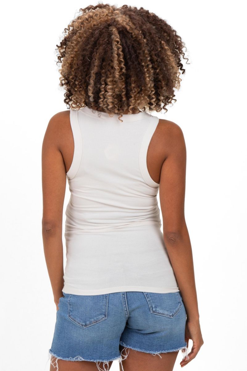 Women's Ribbed Scoop Neck Tank Top