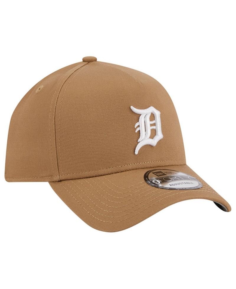 Men's Khaki Detroit Tigers A-Frame 9FORTY Adjustable Hat