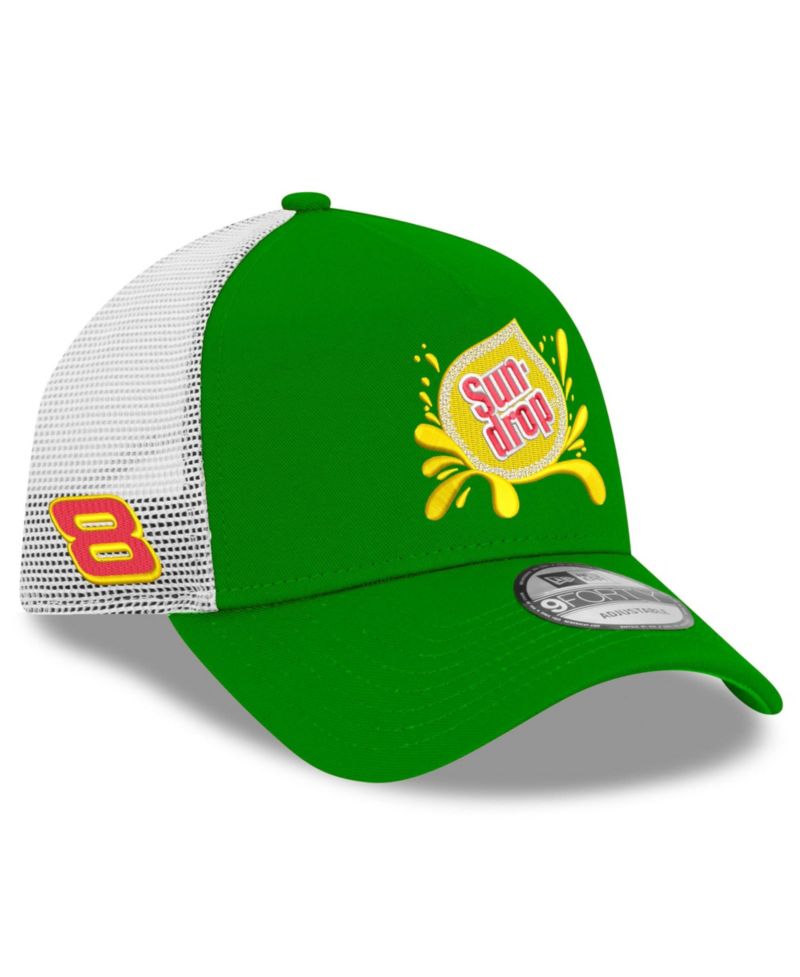 Men's Green/White Dale Earnhardt Jr. Sun Drop 9FORTY Trucker Adjustable Hat