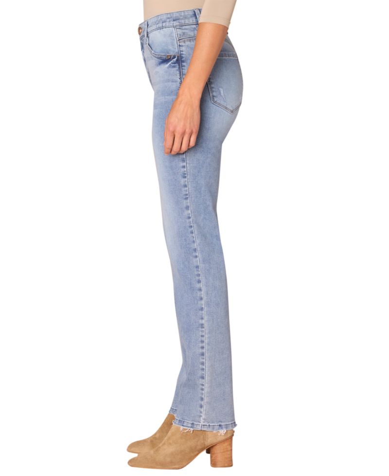 Petite High-Rise Straight-Leg Jeans