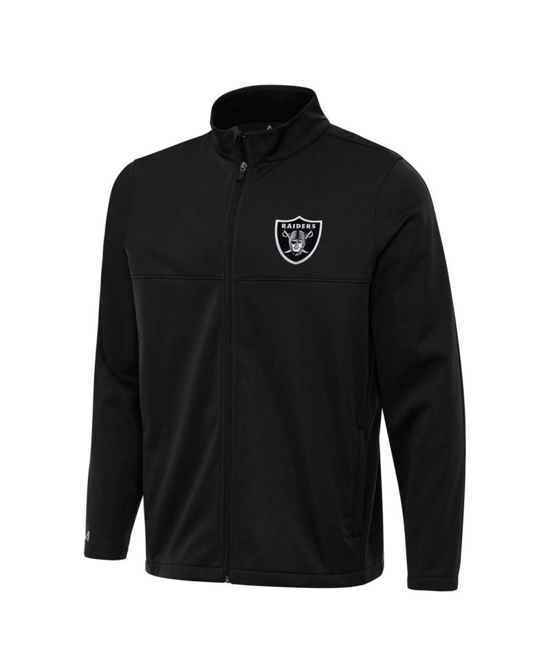Men's Black Las Vegas Raiders Links 2 Full-Zip Golf Jacket