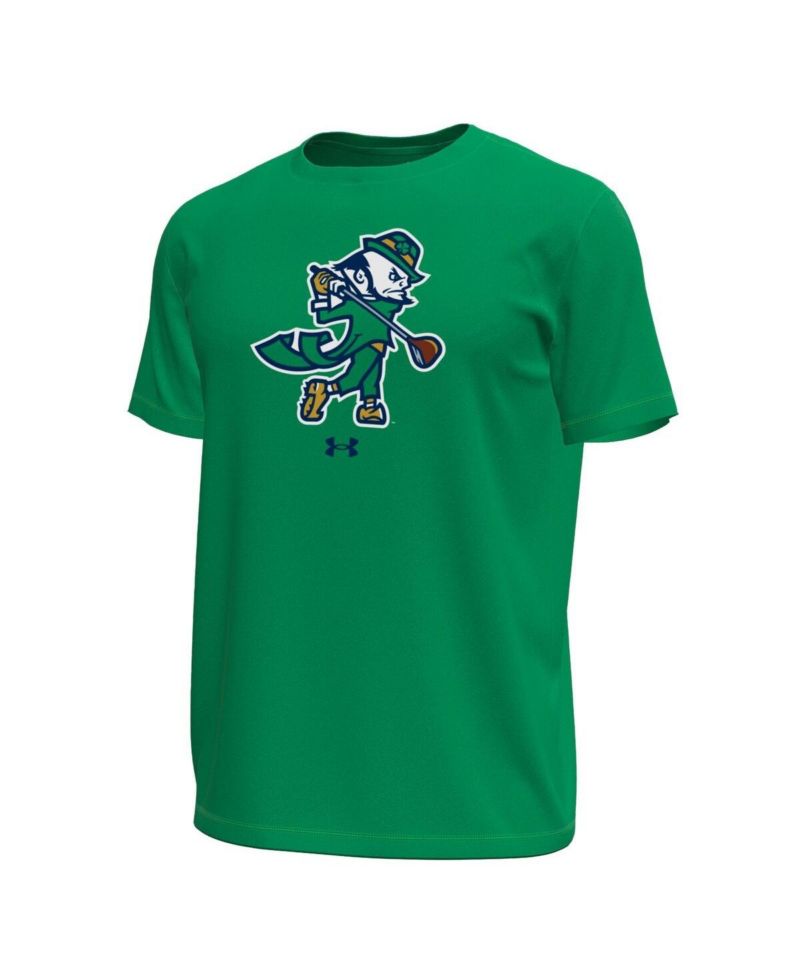 Men's Kelly Green Notre Dame Fighting Irish Golf Leprechaun Tech Stretch T-Shirt