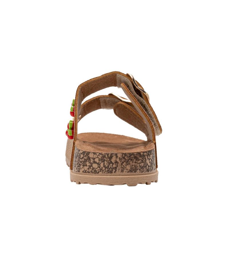 Girls Sandals - Comfortable, Easy Slide-On with Cherry Charm Detail
