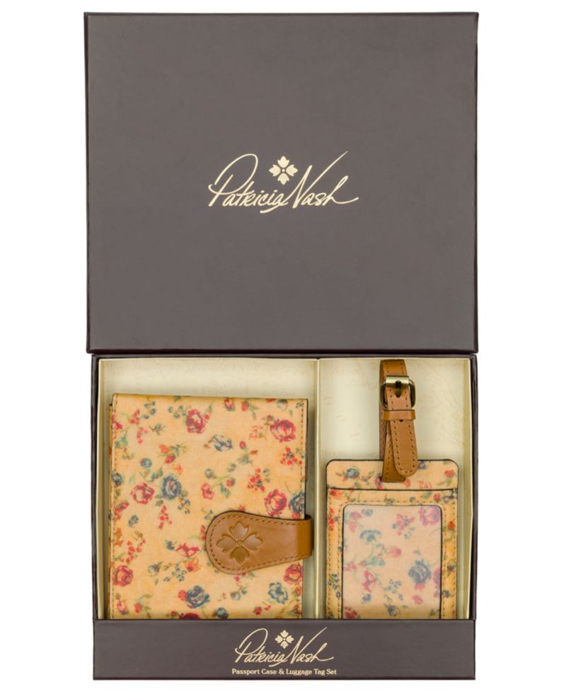 Fleur de Jardin Boxed Luggage Tag Wallet Set