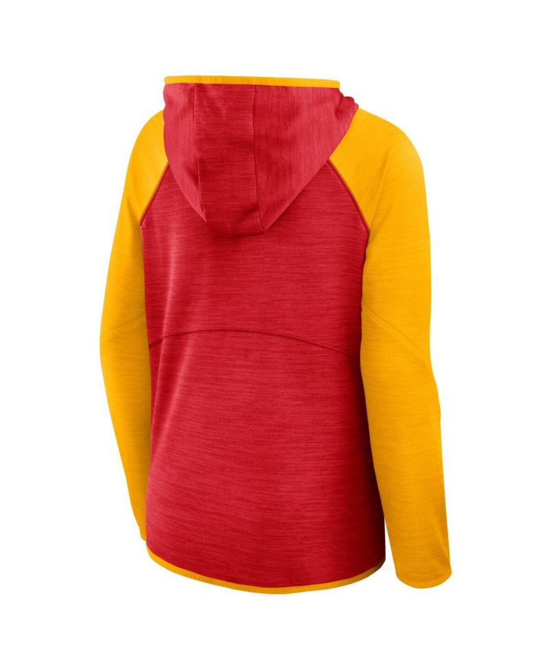 Women's Red Kansas City Chiefs Plus Size End Around Pass Full-Zip Hoodie