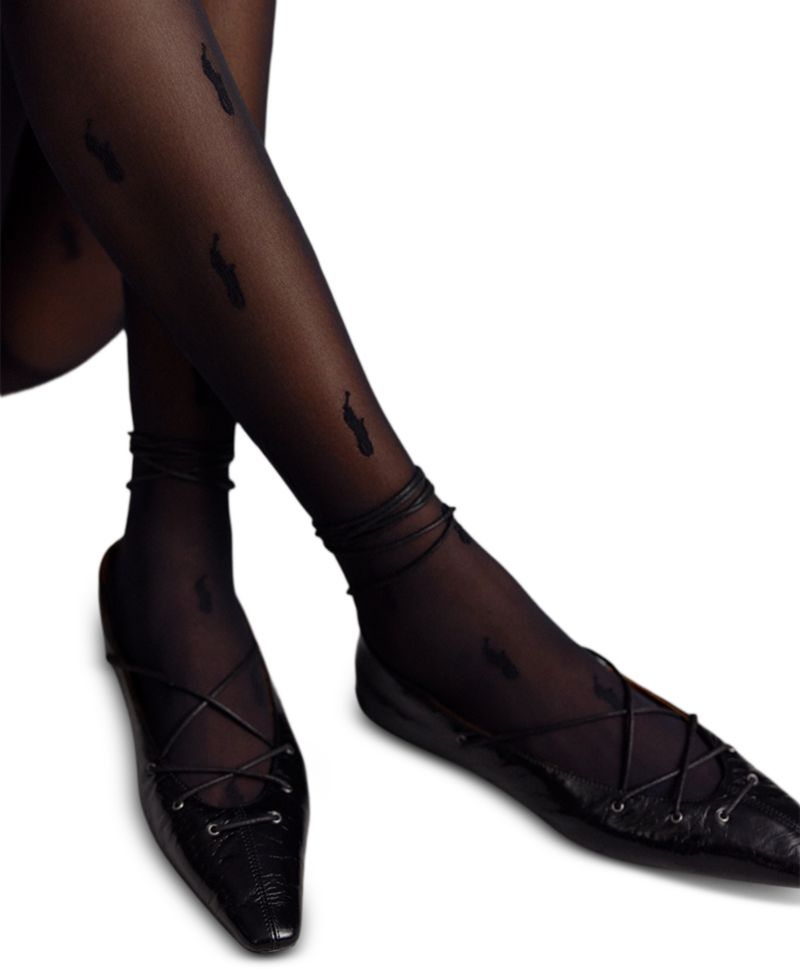 Women's Allover Pony Pattern Control Top 20 Denier Tights