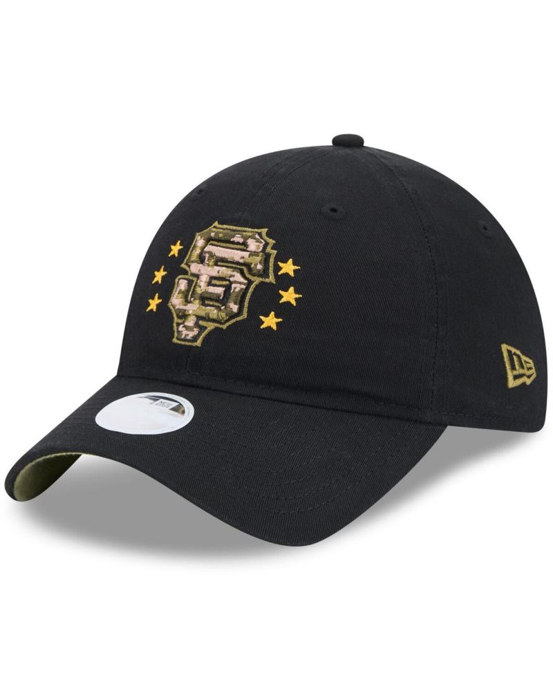 Women's Black San Francisco Giants 2024 Armed Forces Day 9TWENTY Adjustable Hat