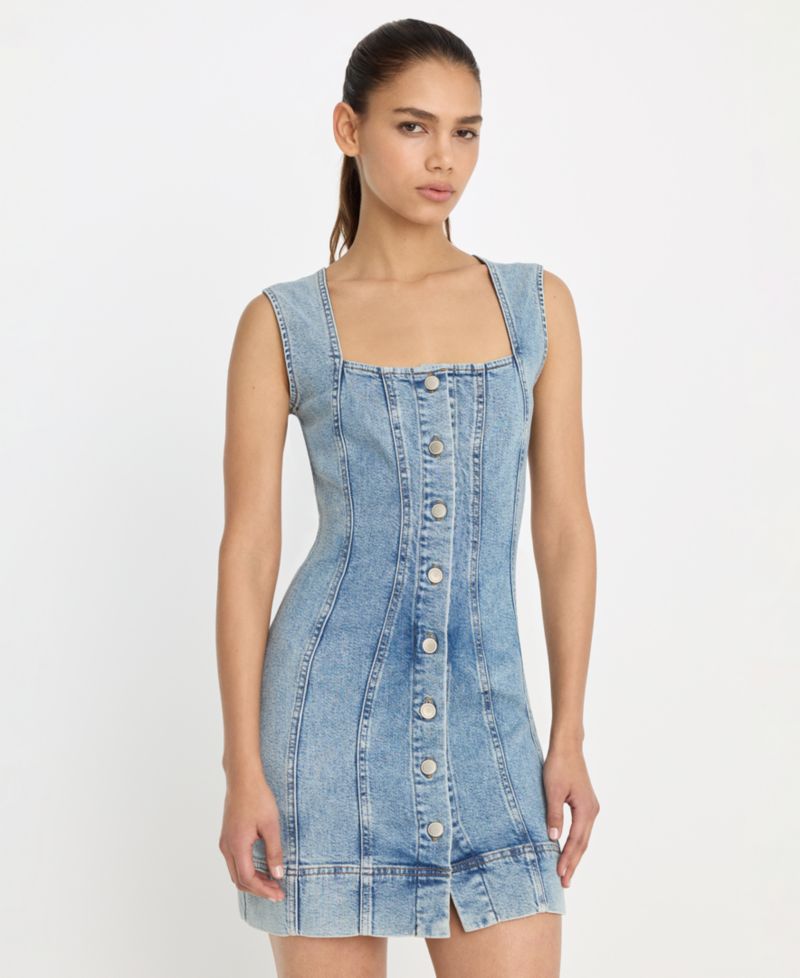 Women's Button-Front Mini Dress